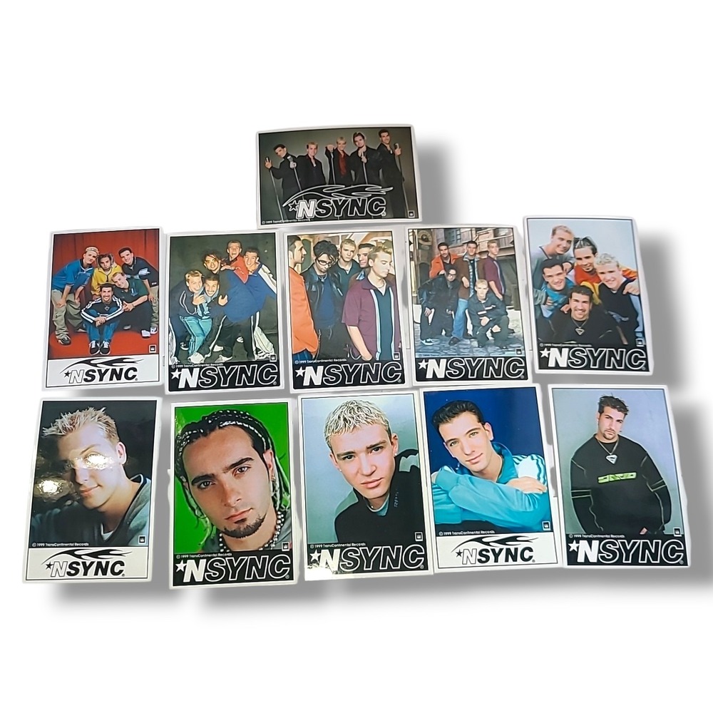 Lot 11 Vintage 1999 NSYNC Photo‎ Vending Machine Stickers Boy Band Y2K